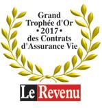 Recompense 2017 Le Revenu Trophee d'or pour l'assurance vie MIF