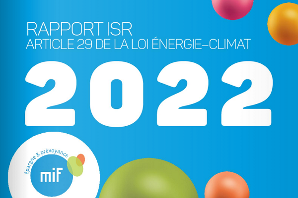 Rapport ISR 2022 Article 29 loi énergie climat 